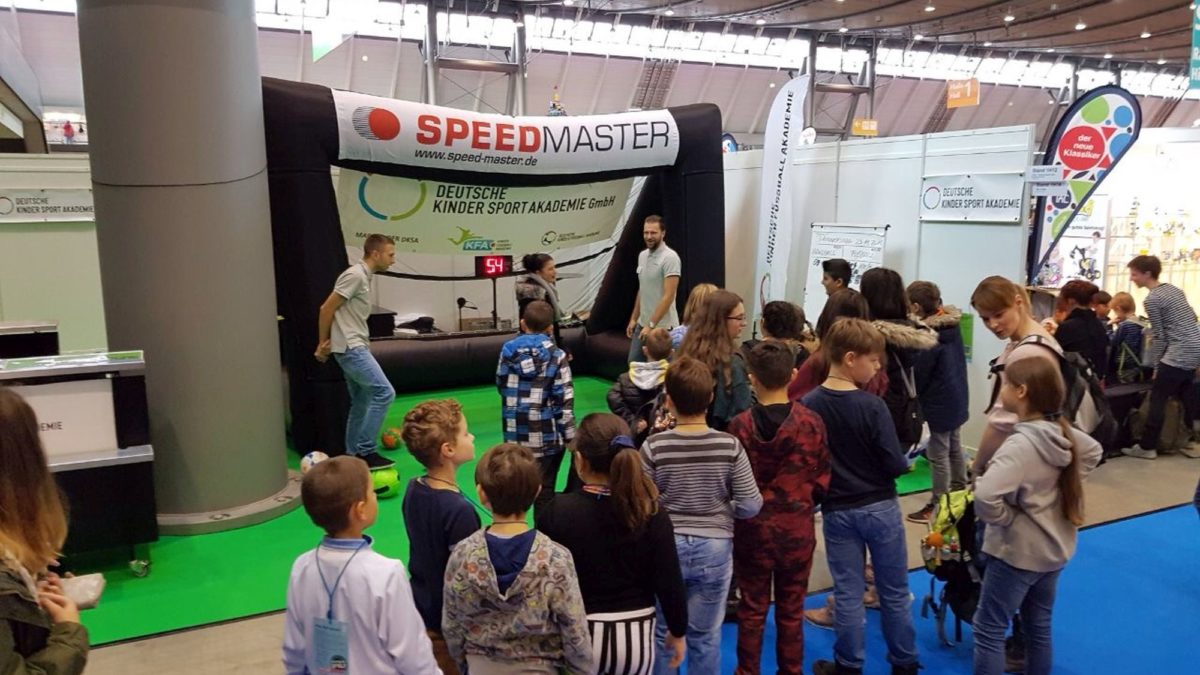 Speed measuring system and inflatable goal-fair-highlight