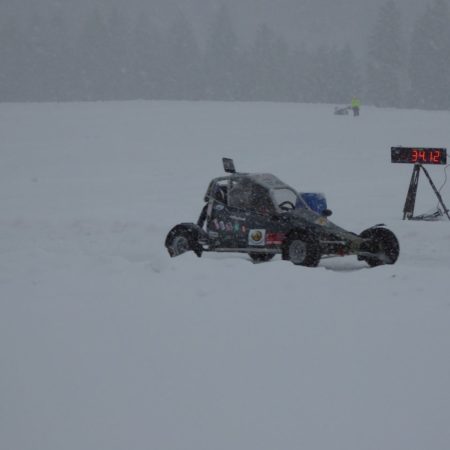 speed measurement in motorsport-ice racing Alberschwende